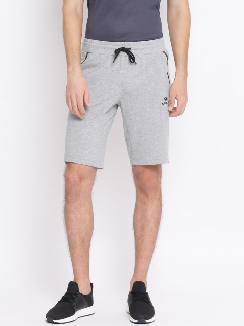 

Spolei Men Grey Solid Slim Fit Regular Shorts