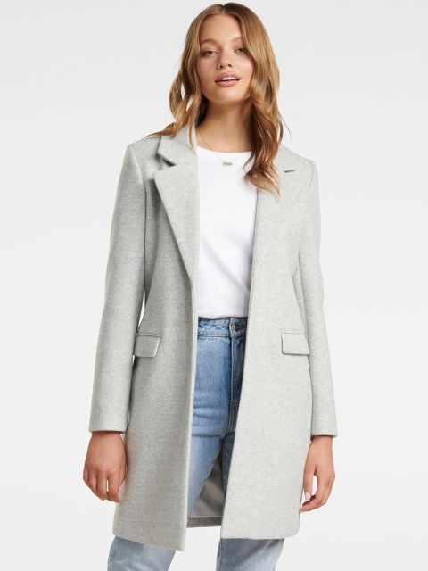 

Forever New Women Grey Solid Trench Coat