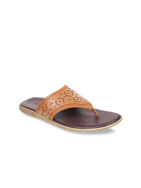 

Metro Men Tan Brown Leather Comfort Sandals