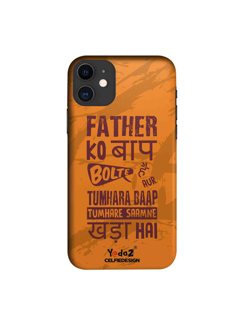 

CelfieDesign Brown Typography Printed iPhone 11 Back Cover