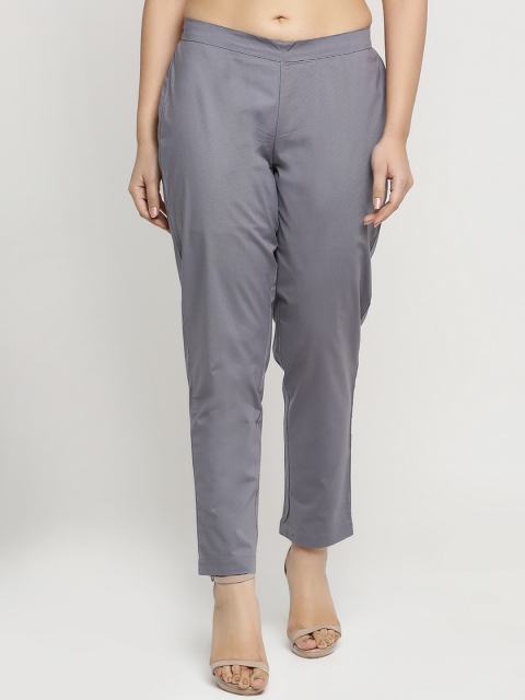 

Ayaany Women Grey Regular Fit Solid Regular Trousers