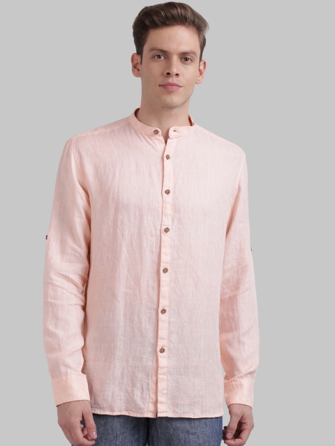 

Parx Men Orange Regular Fit Solid Casual Shirt