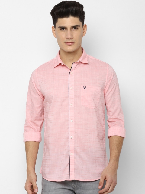 

Allen Solly Men Peach-Coloured Slim Fit Solid Casual Shirt