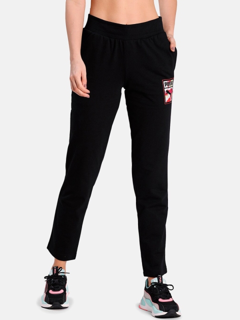 

Puma Women Black Solid Straight-Fit Track Pants
