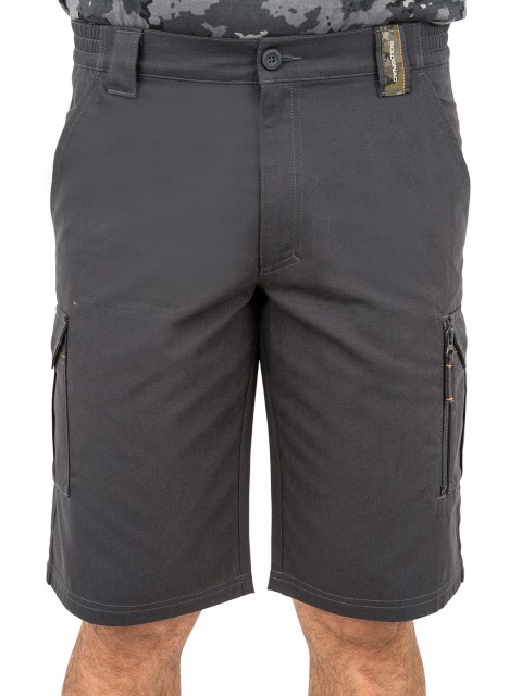 

SOLOGNAC By Decathlon Men Charcoal Grey Solid Regular Fit Cargo Shorts