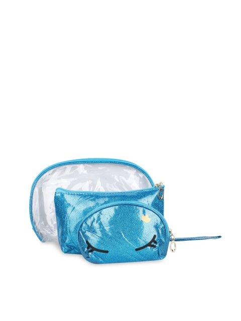 

FabSeasons Combo of 3 Blue & Transparent Travel Pouch