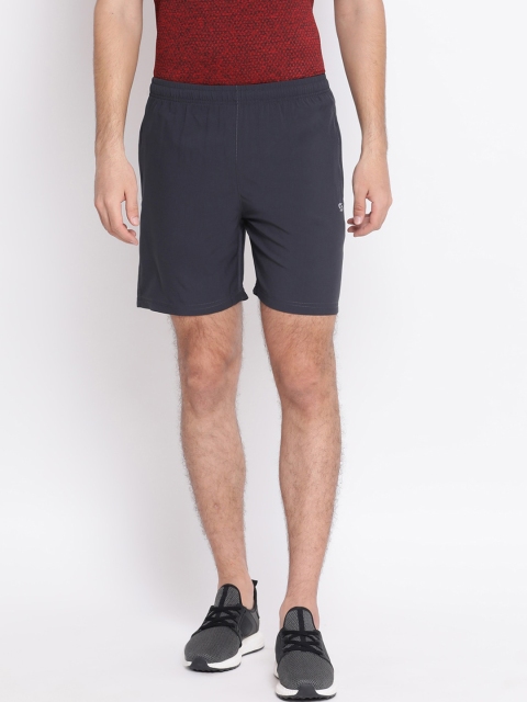

Spolei Men Grey Solid Slim Fit Sports Shorts