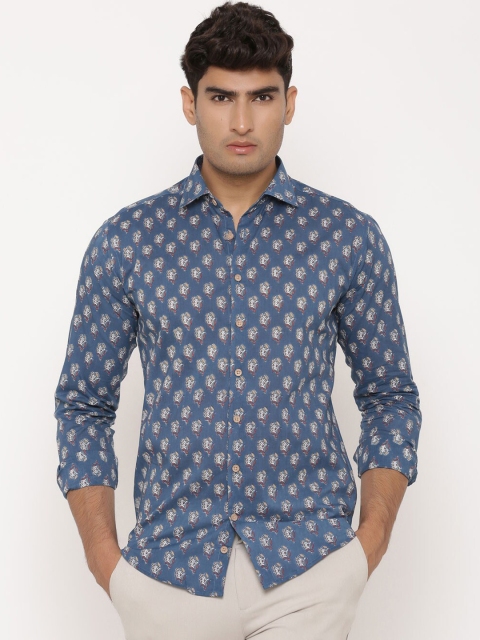 

Tistabene Men Blue & Off-White Regular Fit Printed Casual Shirt