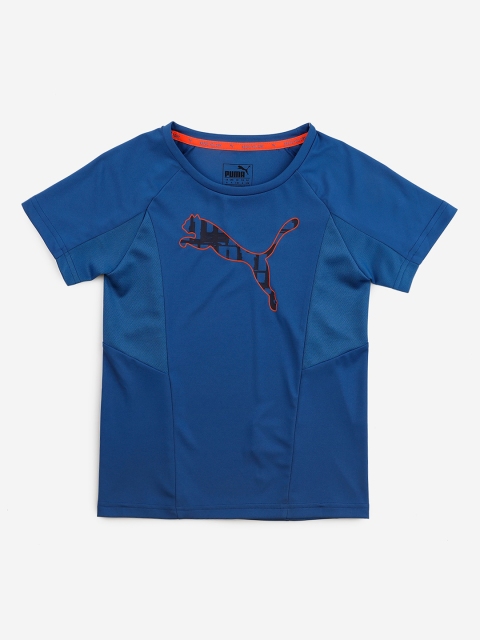 

Puma Boys Blue Printed Round Neck T-shirt