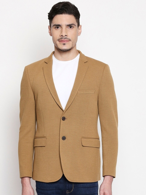 

Mufti Men Khaki Regular-Fit Single-Breasted Casual Blazer