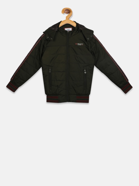 

Monte Carlo Boys Olive Green Solid Bomber Jacket