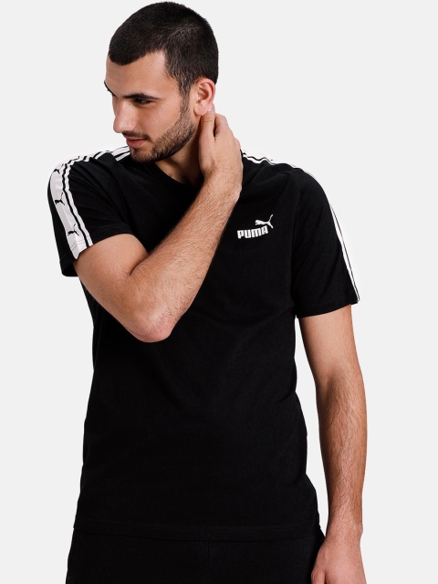 

Puma Men Black Printed Round Neck T-shirt