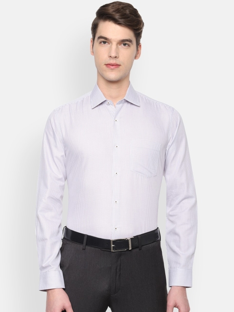 

Van Heusen Men White Regular Fit Checked Formal Shirt
