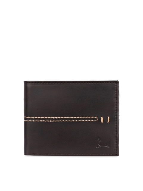 

Pacific Gold Men Brown Textured Two Fold Wallet