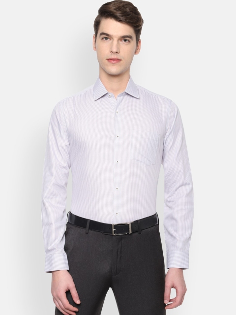 

Van Heusen Men White Regular Fit Checked Formal Shirt