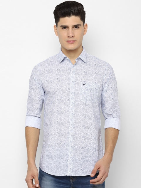 

Allen Solly Men White & Blue Slim Fit Printed Casual Shirt