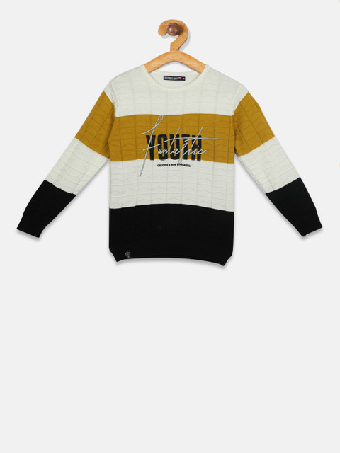 

Monte Carlo Boys White Colourblocked Pullover Sweater