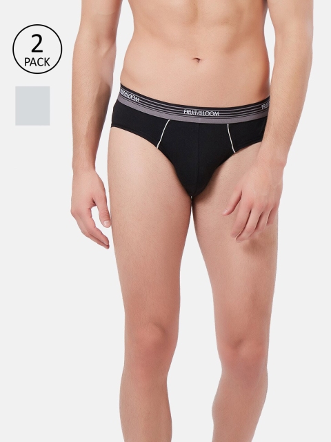 

Fruit of the loom Men Pack of 2 Solid Hipster Briefs MHB05-2P-A1S3, Black