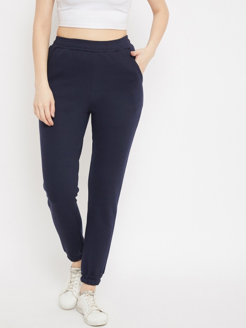 

Nun Women Navy Blue Solid Slim-Fit Joggers