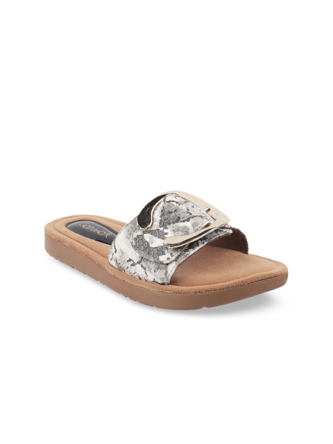 

Catwalk Women White & Grey Textured Comfort Heels