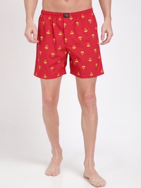 

Urban Dog Men Red & Yellow Printed Boxers-UDBX270-M