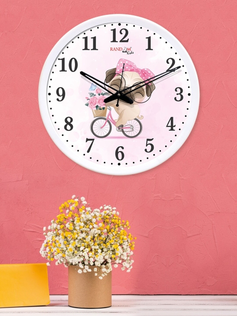 

RANDOM Pink Round Printed 30Cm Analogue Wall Clock