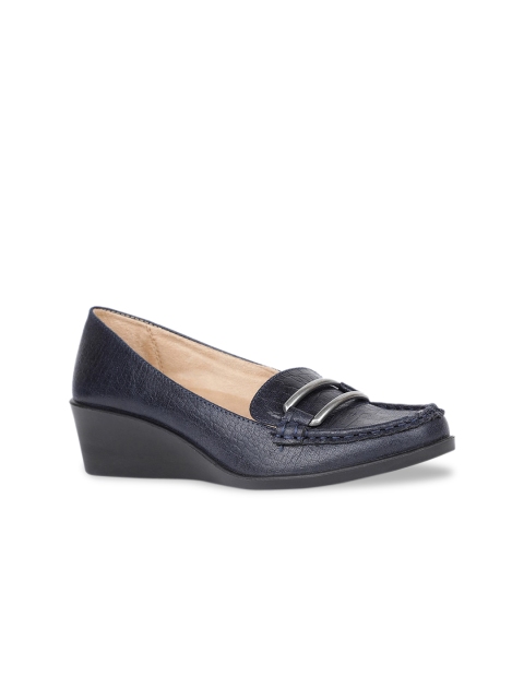 

Naturalizer Women Blue Textured Leather Pumps