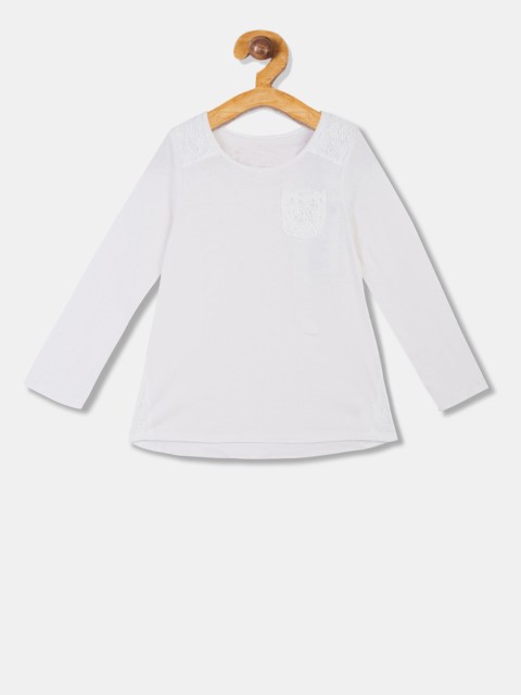 

The Childrens Place Girls White Solid Top