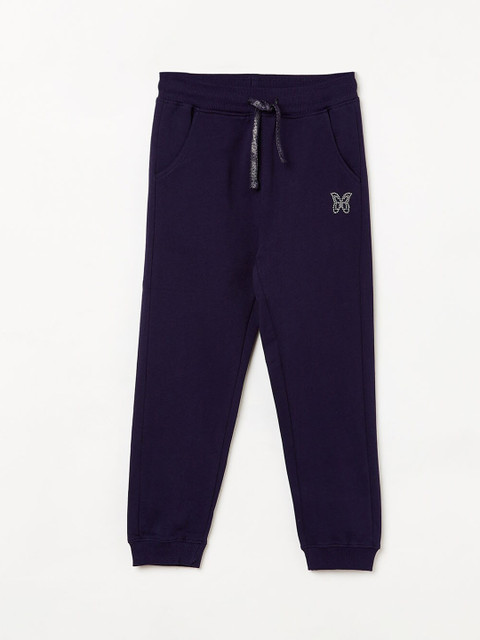 

Fame Forever by Lifestyle Girls Navy Blue Solid Track Pants
