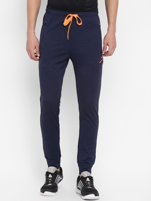

SG Men Navy Blue Solid Straight-Fit Track Pants