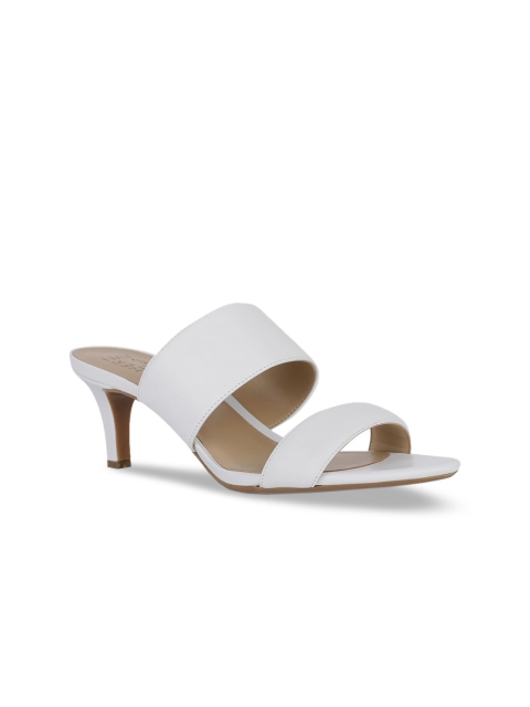 

Naturalizer Women White Solid Leather Slim Heels