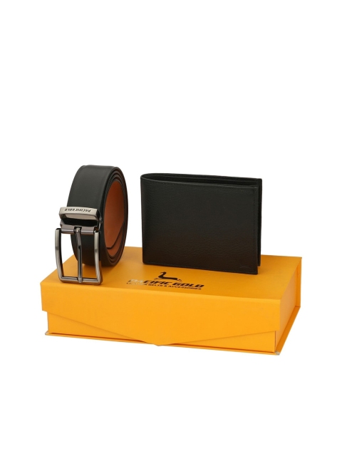 

Pacific Gold Men Black Genuine Leather Accessory Gift Set