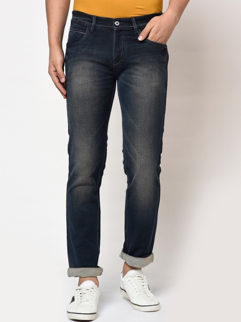 

Octave Men Navy Blue Regular Fit Mid-Rise Clean Look Jeans