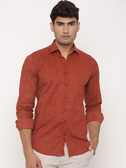 

Tistabene Men Red Regular Fit Printed Casual Shirt