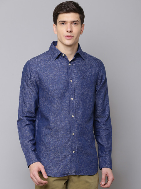 

GANT Men Blue Regular Fit Printed Casual Shirt