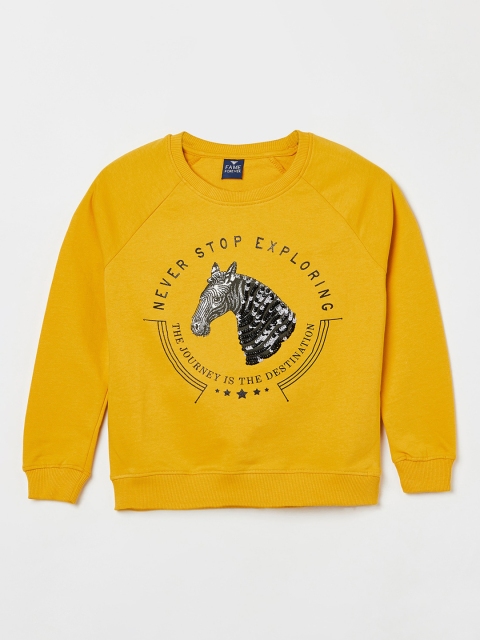 

Fame Forever by Lifestyle Girls Yellow & Black Sequin Embellished Sweatshirt