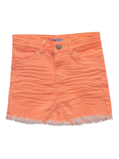 

Kid Studio Girls Orange Solid A-Line Skirt
