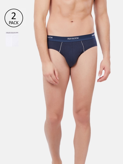 

Fruit of the loom Men Pack Of 2 Solid Hipster Briefs MHB05-2P-A1S5, Navy blue