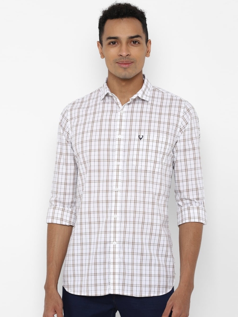 

Allen Solly Men White Slim Fit Checked Casual Shirt