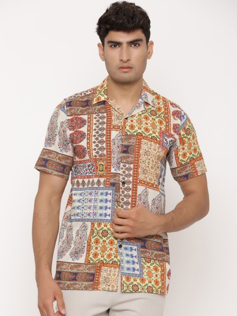 

Tistabene Men Multicoloured Regular Fit Almora Printed Casual Shirt, Multi