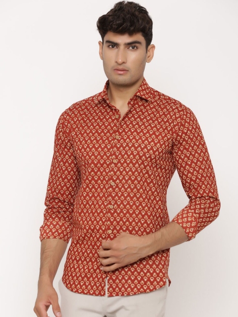 

Tistabene Men Red Regular Fit Printed Casual Shirt