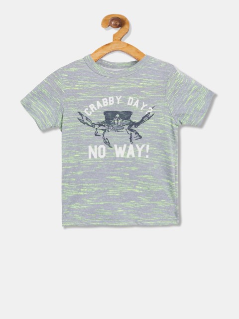 

The Childrens Place Boys Grey Printed Round Neck T-shirt