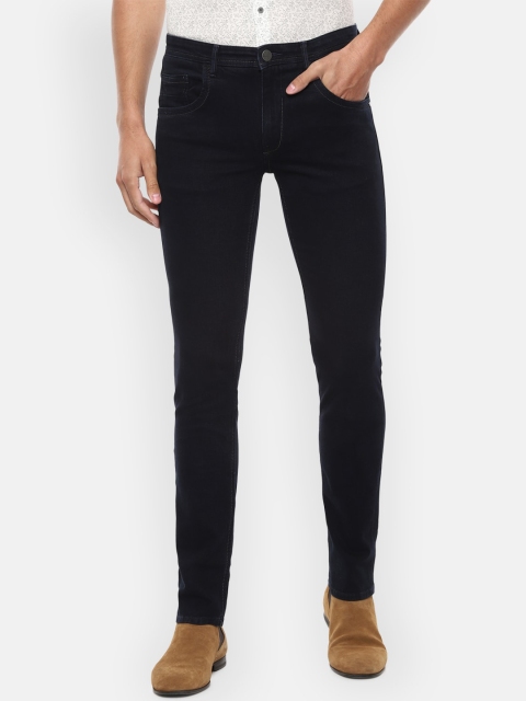 

V Dot Men Navy Blue Slim Fit Mid-Rise Clean Look Stretchable Jeans