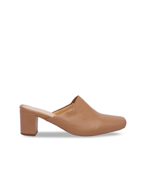 

Inc 5 Women Beige Solid Mules