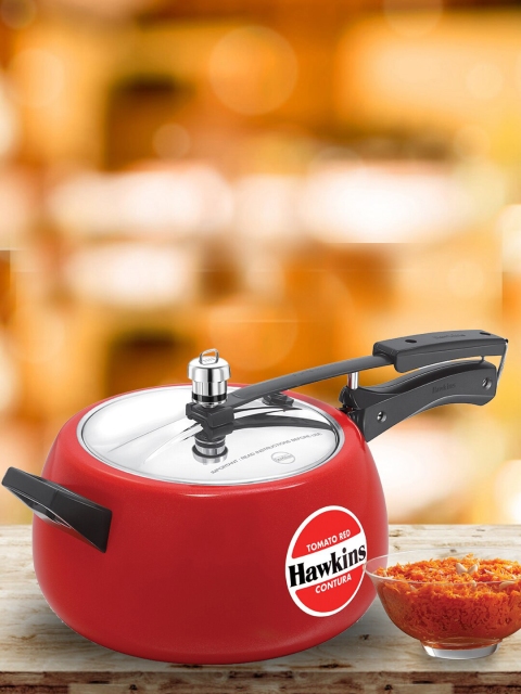 

Hawkins Tomato Red Contura Ceramic-Coated 5 Litre Pressure Cooker