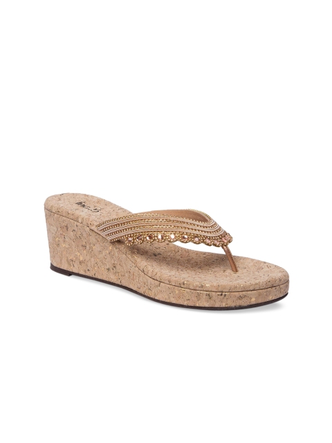 

Inc 5 Women Gold-Toned Embellished Wedges