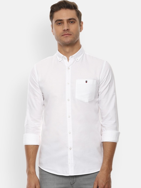 

Louis Philippe Jeans Men White Slim Fit Solid Casual Shirt