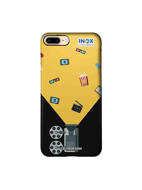 

CelfieDesign Yellow & Black Inox Printed iPhone 7 Plus Back Cover