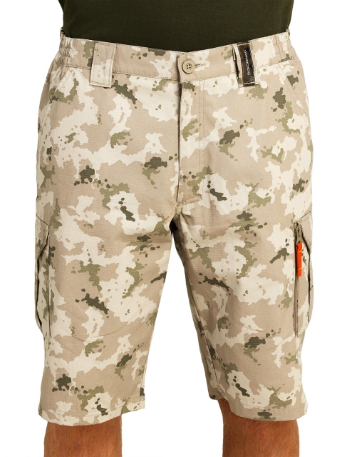 

SOLOGNAC By Decathlon Men Brown Printed Regular Fit Cargo Shorts