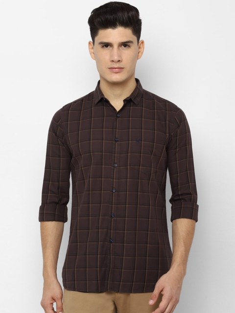 

Allen Solly Men Brown Slim Fit Checked Casual Shirt